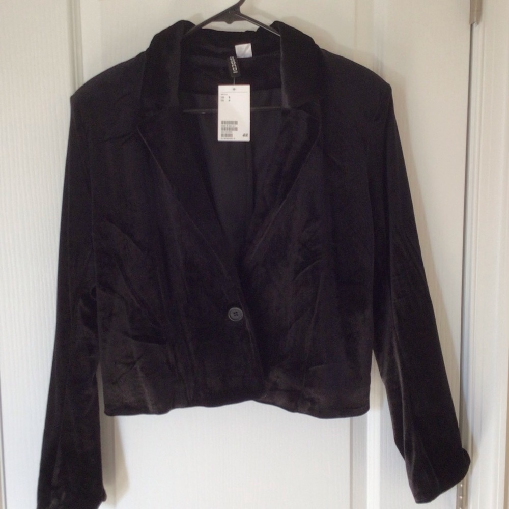 Black velour blazer